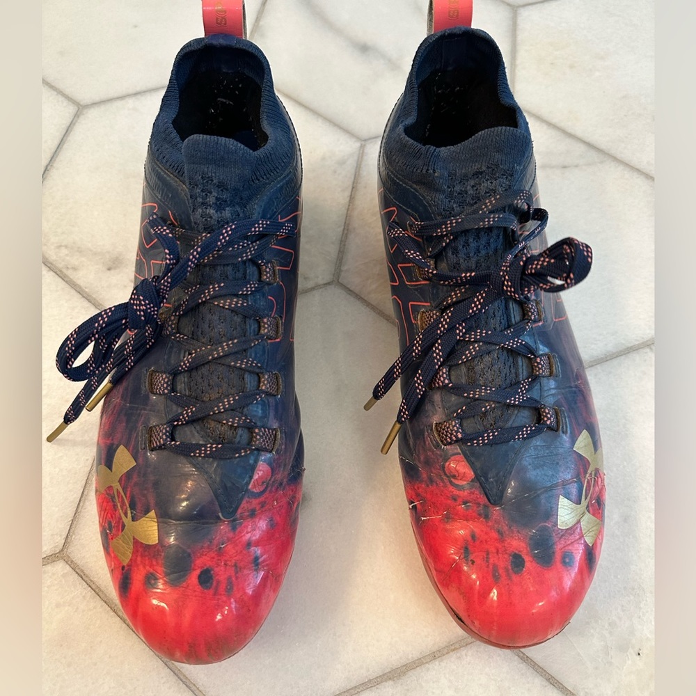 Under Armour Spotlight Lux LE “Blue Drip” Football Cleats 10.5